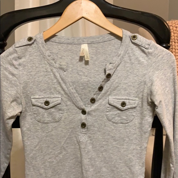 Grey fitted long sleeve shirt - Picture 2 of 3